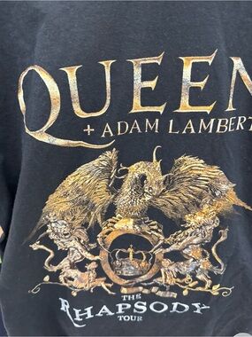 Queen + Adam Lambert Rhapsody Tour Black Graphic Tee
